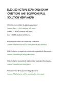 ELED 320 ACTUAL EXAM 2026 EXAM&NewLine;QUESTIONS AND SOLUTIONS FULL&NewLine;SOLUTION VIEW AHEAD