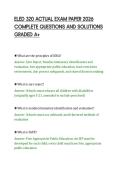 ELED 320 ACTUAL EXAM PAPER 2026&NewLine;COMPLETE QUESTIONS AND SOLUTIONS&NewLine;GRADED A&plus;