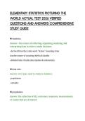 ELEMENTARY STATISTICS PICTURING THE&NewLine;WORLD ACTUAL TEST 2026 VERIFIED&NewLine;QUESTIONS AND ANSWERS COMPREHENSIVE&NewLine;STUDY GUIDE&NewLine;