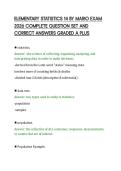 ELEMENTARY STATISTICS 14 BY MARIO EXAM&NewLine;2026 COMPLETE QUESTION SET AND&NewLine;CORRECT ANSWERS GRADED A PLUS