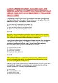 LOYOLA EMS SYSTEM ENTRY TEST QUESTIONS AND &NewLine;VERIFIED ANSWERS- GUARANTEED PASS &vert; LATEST EXAM &NewLine;UPDATE 2026&sol;2027&sol;2028 &vert; EXAM PREP &vert; STUDY GUIDE &vert; &NewLine;PRACTICE TEST