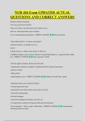 NUR 426 Exam UPDATED ACTUAL &NewLine;QUESTIONS AND CORRECT ANSWERS
