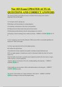 Nur 103 Exam UPDATED ACTUAL &NewLine;QUESTIONS AND CORRECT ANSWERS