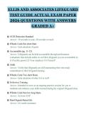 LLIS AND ASSOCIATES LIFEGUARD&NewLine;TEST GUIDE ACTUAL EXAM PAPER&NewLine;2026 QUESTIONS WITH ANSWERS&NewLine;GRADED A&plus;