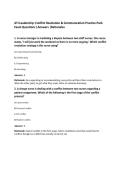 ATI Leadership&colon; Conflict Resolution & Communication Practice Pack&NewLine;Exam Questions &vert;Answers &vert;Rationales&NewLine;