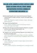 ELLIS AND ASSOCIATES LIFEGUARD&NewLine;TEST GUIDE FINAL TEST 2026&NewLine;QUESTIONS WITH CORRECT&NewLine;ANSWERS GRADED A&plus;