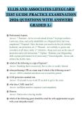 ELLIS AND ASSOCIATES LIFEGUARD&NewLine;TEST GUIDE PRACTICE EXAMINATION&NewLine;2026 QUESTIONS WITH ANSWERS&NewLine;GRADED A&plus;
