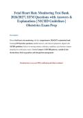 FHR Monitoring Exam Bank 2026&sol;2027&NewLine;&NewLine;
