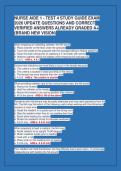 NURSE AIDE 1 TEST 1 EXAM 2026 UPDATE&NewLine;QUESTIONS AND CORRECT VERIFIED ANSWERS&NewLine;ALREADY GRADED A&plus; &lpar;BRAND NEW VISION&rpar;