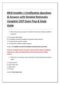 BICSI Installer 1 Certification Questions &NewLine;& Answers with Detailed Rationales &NewLine;Complete CSCP Exam Prep & Study &NewLine;Guide