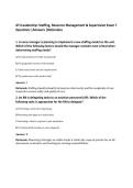 ATI Leadership&colon; Staffing&comma; Resource Management & Supervision Exam 7&NewLine;Questions &vert;Answers &vert;Rationales&NewLine;