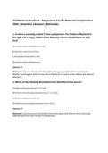 ATI Maternal Newborn - Postpartum Care & Maternal Complications&NewLine;2026 &vert;Questions &vert;Answers &vert;Rationales
