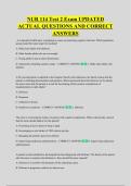 NUR 114 Test 2 Exam UPDATED &NewLine;ACTUAL QUESTIONS AND CORRECT &NewLine;ANSWERS