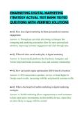 EMARKETING DIGITAL MARKETING&NewLine;STRATEGY ACTUAL TEST BANK TESTED&NewLine;QUESTIONS WITH VERIFIED SOLUTIONS&NewLine;