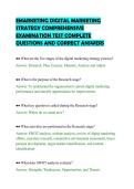 EMARKETING DIGITAL MARKETING&NewLine;STRATEGY COMPREHENSIVE&NewLine;EXAMINATION TEST COMPLETE&NewLine;QUESTIONS AND CORRECT ANSWERS&NewLine;