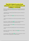 Wgu D431 Digital Forensics Exam &NewLine;UPDATED ACTUAL QUESTIONS AND &NewLine;CORRECT ANSWERS