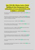 Epic TED 300&colon; Mitosis&comma; Scotty&comma; Patient &NewLine;Building & Data Management Exam &NewLine;UPDATED ACTUAL QUESTIONS AND &NewLine;CORRECT ANSWERS