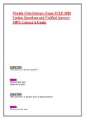 Florida Civic Literacy Exam FCLE 2026 Update Questions and Verified Answers 100&percnt; Correct A Grade 