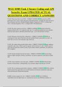 WGU D385 Task 2 Secure Coding and API &NewLine;Security Exam UPDATED ACTUAL &NewLine;QUESTIONS AND CORRECT ANSWERS
