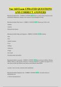 Nur 160 Exam UPDATED QUESTIONS &NewLine;AND CORRECT ANSWERS