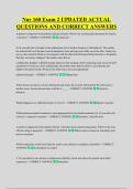 Nur 160 Exam 2 UPDATED ACTUAL &NewLine;QUESTIONS AND CORRECT ANSWERS