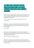 ATI MED SURG CONTENT MASTRY&NewLine;PRACTICE EXAM PREP TEST BANK&NewLine;VERIFIED QUESTIONS AND CORRECT&NewLine;ANSWERS&NewLine;