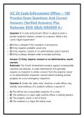ICC Z4 Code Enforcement Officer &ndash; 100 Practice Exam Questions And Correct Answers &lpar;Verified Answers&rpar; Plus Rationale 2026 Q&A&vert; GRADED A&plus;