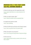 PROPHECY RN A V TWO STUDY GUIDE&NewLine;2026 FULL ANSWERS GRADED A&plus;