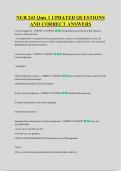 NUR 243 Quiz 1 UPDATED QUESTIONS &NewLine;AND CORRECT ANSWERS