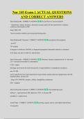 Nur 245 Exam 1 ACTUAL QUESTIONS &NewLine;AND CORRECT ANSWERS