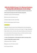 NUR 202&sol;NUR202 Exam 3 V2 &vert; Maternal-Newborn &NewLine;Nursing Q&A with Rationale &vert; Fortis College