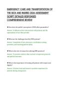 EMERGENCY CARE AND TRANSPORTATION OF&NewLine;THE SICK AND INJURED 2026 ASSESSMENT&NewLine;SCRIPT DETAILED RESPONSES&NewLine;COMPREHENSIVE REVIEW