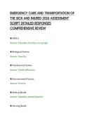 EMERGENCY CARE AND TRANSPORTATION OF&NewLine;THE SICK AND INJURED 2026 ASSESSMENT&NewLine;SCRIPT DETAILED RESPONSES&NewLine;COMPREHENSIVE REVIEW
