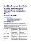 2026&sol;2027 The Elite Universal Test Bank&colon; British Columbia Physical Therapy Board Jurisprudence &lpar;HPOA&rpar; & CHCPBC Standards &plus; Free Cheat Sheet 
