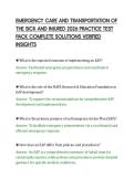 EMERGENCY CARE AND TRANSPORTATION OF&NewLine;THE SICK AND INJURED 2026 PRACTICE TEST&NewLine;PACK COMPLETE SOLUTIONS VERIFIED&NewLine;INSIGHTS&NewLine;