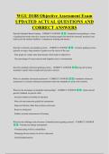 WGU D188 Objective Assessment Exam &NewLine;UPDATED ACTUAL QUESTIONS AND &NewLine;CORRECT ANSWERS