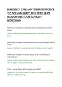 EMERGENCY CARE AND TRANSPORTATION OF&NewLine;THE SICK AND INJURED 2026 STUDY GUIDE&NewLine;REVISION SHEET CORE CONCEPT&NewLine;BREAKDOWN&NewLine;