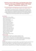 NUR 631 Advanced Physiology and Pathophysiology Final&NewLine;Exam Prep Document &vert; 2026&sol;2027 Edition &vert; 200 Verified&NewLine;Questions - 190 Questions with Answers