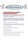 COURT REPORTERS TEXAS STUDY EXAMS QUESTIONS AND ANSWERS SET A&period;pdf