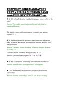 PROPHECY CORE MANDATORY&NewLine;PART 3 RELIAS QUESTION BANK&NewLine;2026 FULL REVIEW GRADED A&plus;