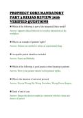 PROPHECY CORE MANDATORY&NewLine;PART 3 RELIAS REVIEW 2026&NewLine;VERIFIED QUESTIONS