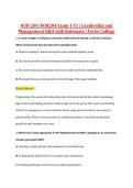 NUR 204&sol;NUR204 Exam 1 V1 &vert; Leadership and &NewLine;Management Q&A with Rationale &vert; Fortis College 