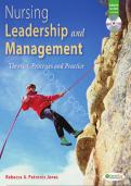 Nursing Leadership and Management&colon; Theories&comma; Processes&comma; and Practice &lpar;Test Bank&rpar;&NewLine;&NewLine;