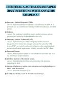 EMR FINAL A ACTUAL EXAM PAPER&NewLine;2026 QUESTIONS WITH ANSWERS&NewLine;GRADED A&plus;&NewLine;