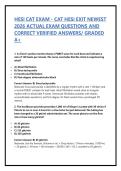 HESI CAT EXAM - CAT HESI EXIT NEWEST 2026 ACTUAL EXAM QUESTIONS AND CORRECT VERIFIED ANSWERS&sol; GRADED A&plus; 
