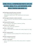 EMR FINAL COMPREHENSIVE STUDY&NewLine;GUIDE 2026 FULL QUESTIONS AND&NewLine;SOLUTIONS GRADED A&plus;