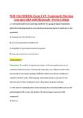 NUR 206&sol;NUR206 Exam 3 V2 &vert; Community Nursing &NewLine;Concepts Q&A with Rationale &vert; Fortis College 