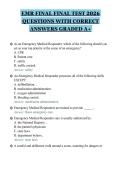 EMR FINAL FINAL TEST 2026&NewLine;QUESTIONS WITH CORRECT&NewLine;ANSWERS GRADED A&plus;&NewLine;