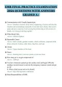 EMR FINAL PRACTICE EXAMINATION&NewLine;2026 QUESTIONS WITH ANSWERS&NewLine;GRADED A&plus;&NewLine;