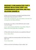 PROPHECY CORE MANDATORY PART II&NewLine;NURSING RELIAS EXAM SCRIPT 2026&NewLine;COMPREHENSIVE QUESTIONS AND FULL&NewLine;SOLUTIONS GRADED A&plus;